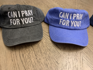 custom embroidered saying on front of hat