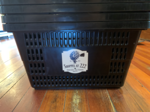 custom branded plastic shopping basket